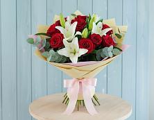 Букет цветов из:  Лилии и Розы #REPLACE_PRED# Духовницкое