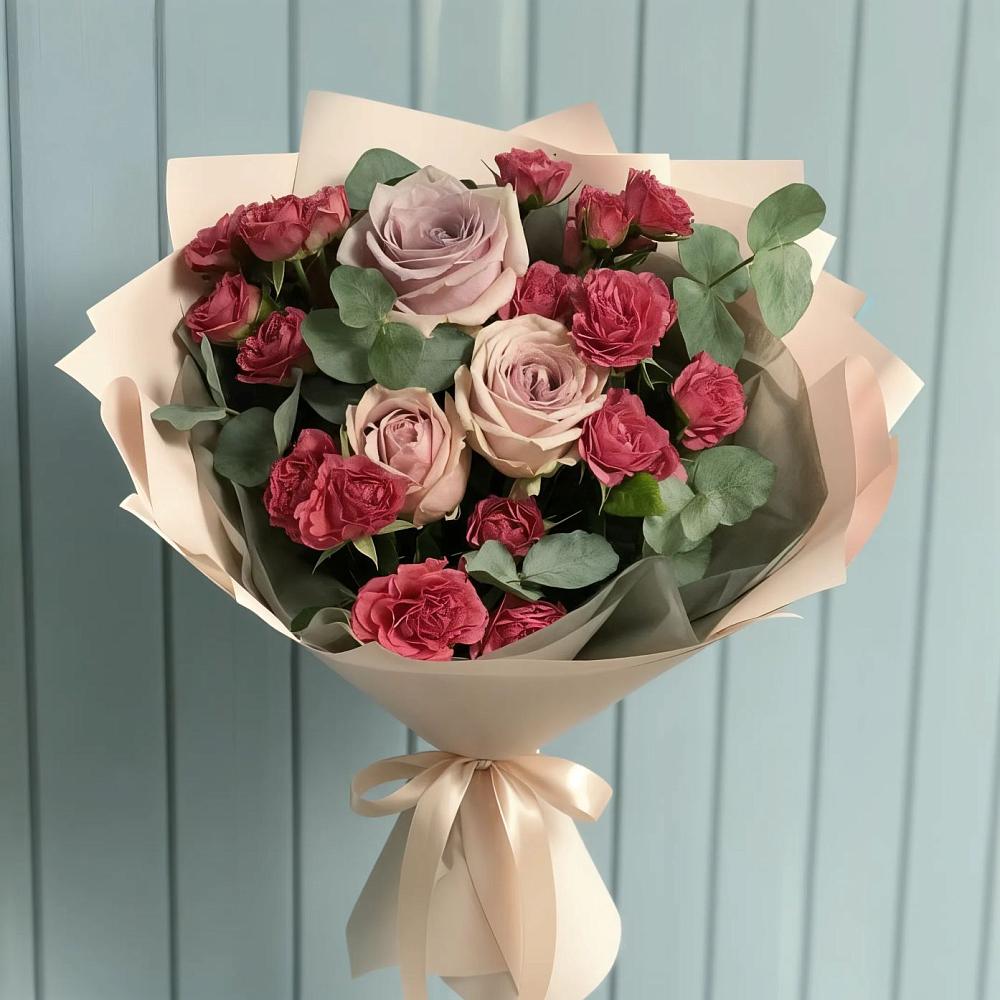 Букет цветов из: Гвоздики и Розы в Духовницкое