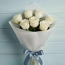 Букет 7 Белых роз Эдлесс Лав в Духовницкое