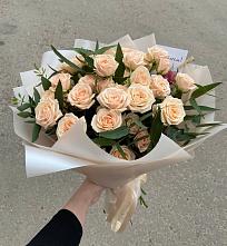 Букет Кремовые розы Латте в Духовницкое