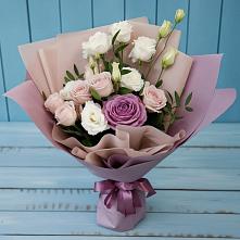 Букет цветов из:  Розы и Лизиантусы в Духовницкое