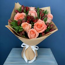 Букет цветов из:  Розы и Альстромерии в Духовницкое