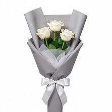 Букет 3 белые розы в Духовницкое
