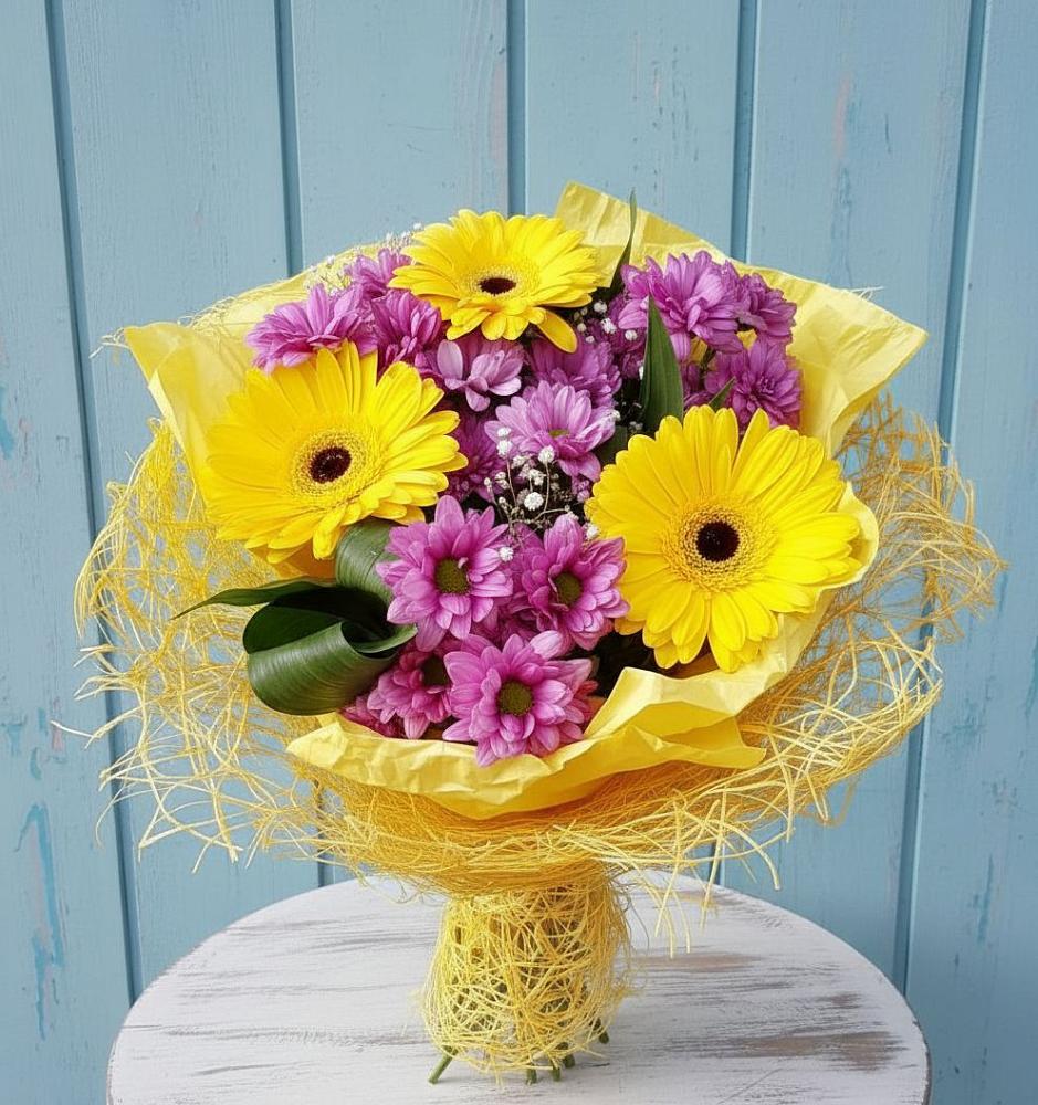 Букет цветов из: Хризантемы и Герберы в Духовницкое