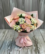 Букет цветов из:  Гвоздики, Розы и Хризантемы в Духовницкое