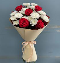 Букет цветов из:  Розы и Хризантемы в Духовницкое