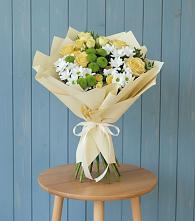 Букет цветов из:  Хризантемы и Розы в Духовницкое
