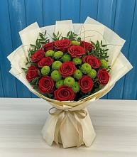 Букет цветов из:  Розы и Хризантемы в Духовницкое