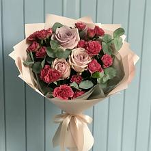 Букет цветов из:  Гвоздики и Розы в Духовницкое