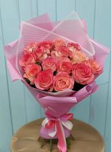 Букет 15 Розовых роз Равель #REPLACE_PRED# Духовницкое