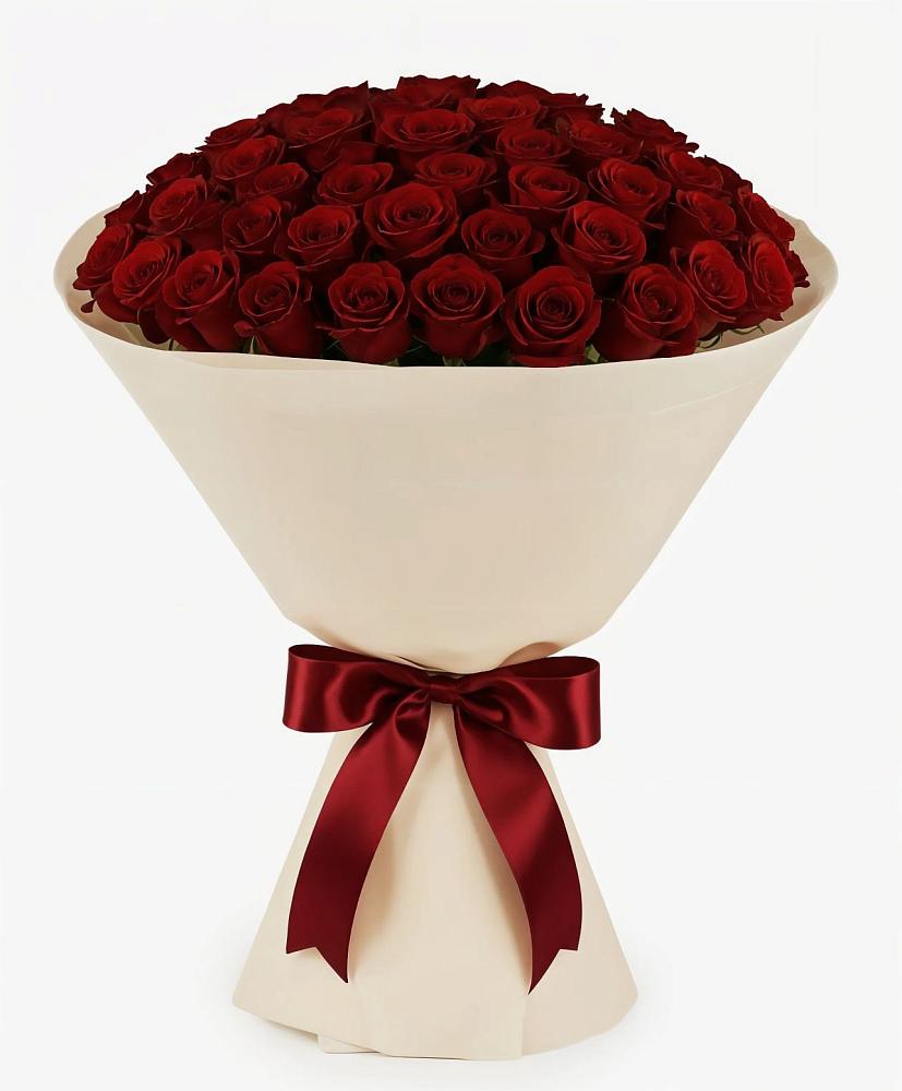 Букет 101 Бордовая роза Блэк Бакарра в Духовницкое