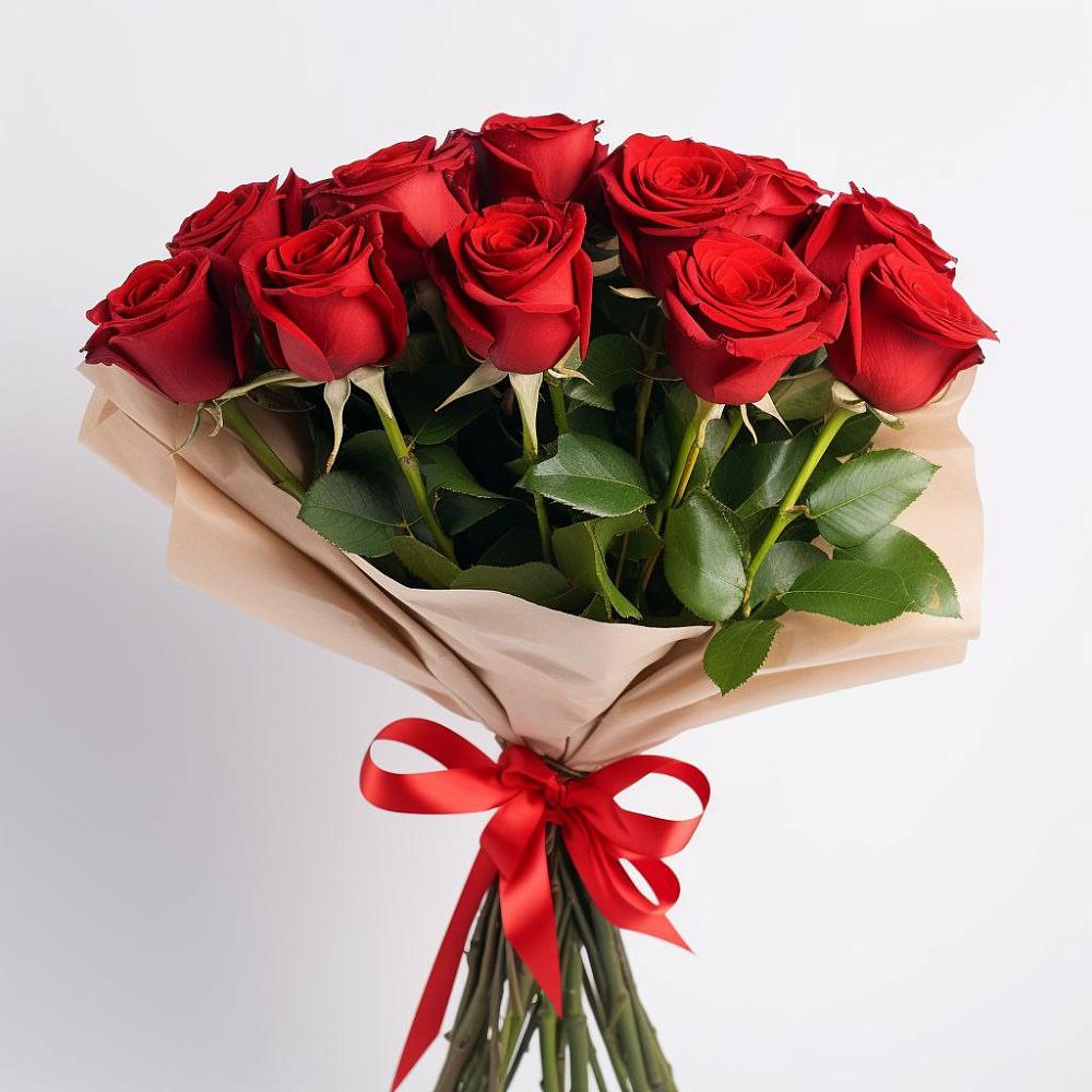 Букет 11 Красных роз Эдлесс Лав в Духовницкое